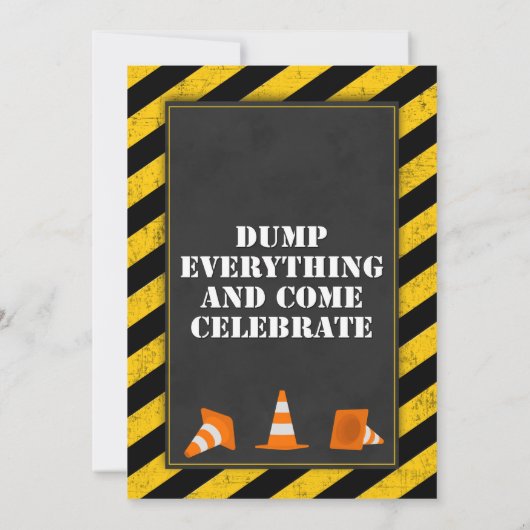 Invitation d'anniversaire de construction (Dos)