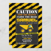 Invitation d'anniversaire de construction (Devant / Derrière)