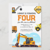 Invitation d'anniversaire de construction (Devant)