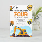 Invitation d'anniversaire de construction (Debout devant)