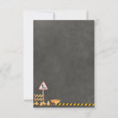 Invitation d'anniversaire de construction (Dos)