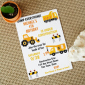 Invitation d'anniversaire de construction