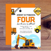 Invitation d'anniversaire de construction