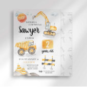 Invitation d'anniversaire de construction