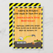 Invitation d'anniversaire de construction (Devant / Derrière)