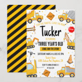 Invitation d'anniversaire de construction (Devant / Derrière)