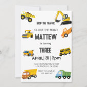Invitation d'anniversaire de construction (Devant)