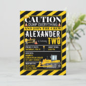 Invitation d'anniversaire de construction (Debout devant)