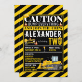 Invitation d'anniversaire de construction (Devant / Derrière)