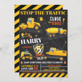 Invitation d'anniversaire de construction (Devant / Derrière)