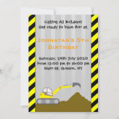 Invitation d'anniversaire de construction (Devant)