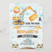 Invitation d'anniversaire de construction (Devant / Derrière)