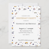 Invitation d'anniversaire de construction (Devant)