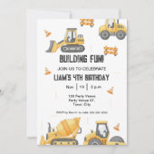 Invitation d'anniversaire de construction – 1ère f (Devant)