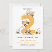 Invitation d'anniversaire de construction 2e anniv (Devant)