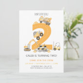 Invitation d'anniversaire de construction 2e anniv (Debout devant)