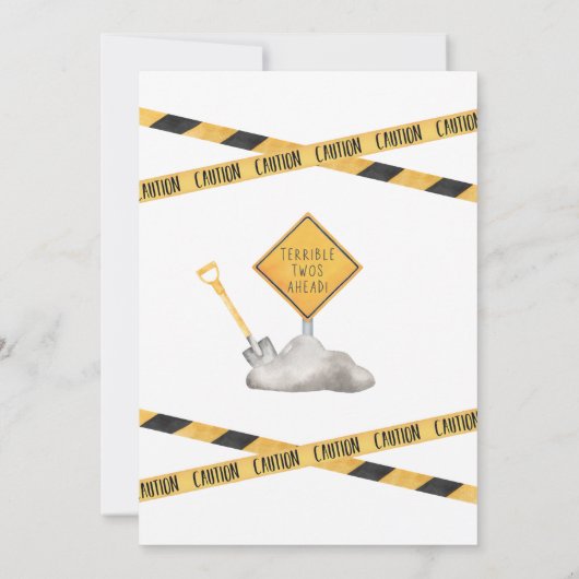 Invitation d'anniversaire de construction 2e anniv (Dos)