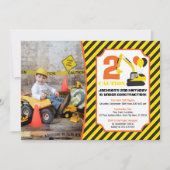 Invitation d'anniversaire de construction avec pho (Devant)