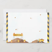 Invitation d'anniversaire de construction avec pho (Dos)