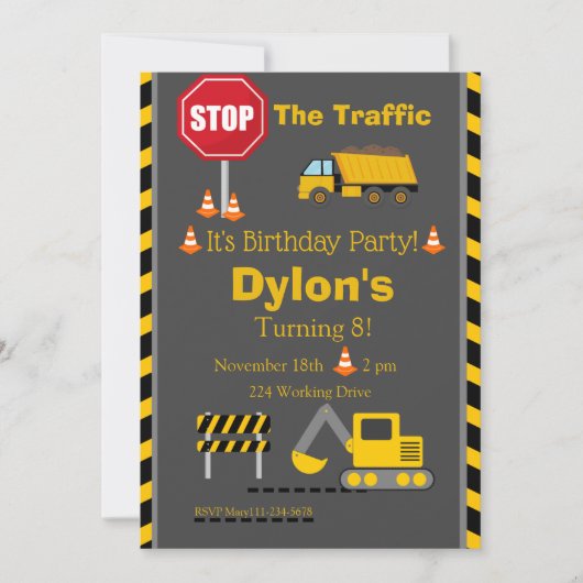 Invitation d'anniversaire de construction, Bull Do (Devant)