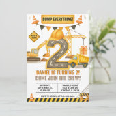 Invitation d'anniversaire de construction, Camion (Debout devant)