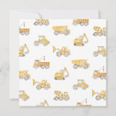 Invitation d'anniversaire de construction | Constr (Dos)