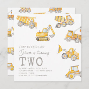 Invitation d'anniversaire de construction   Constr