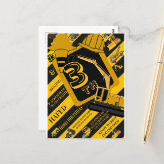 Invitation d'anniversaire de construction, Constru