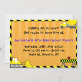 Invitation d'anniversaire de construction de (Devant)
