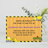 Invitation d'anniversaire de construction de (Debout devant)