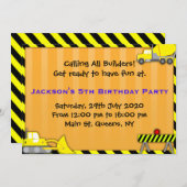 Invitation d'anniversaire de construction de (Devant / Derrière)