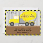 Invitation d'anniversaire de construction de (Devant)