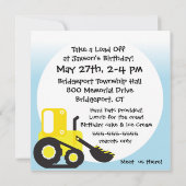 Invitation d'anniversaire de construction de photo (Dos)