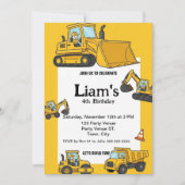 Invitation d'anniversaire de construction | Fête d (Devant)