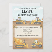Invitation d'anniversaire de construction | Fête d (Devant)