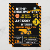 Invitation d'anniversaire de construction invitati (Devant / Derrière)