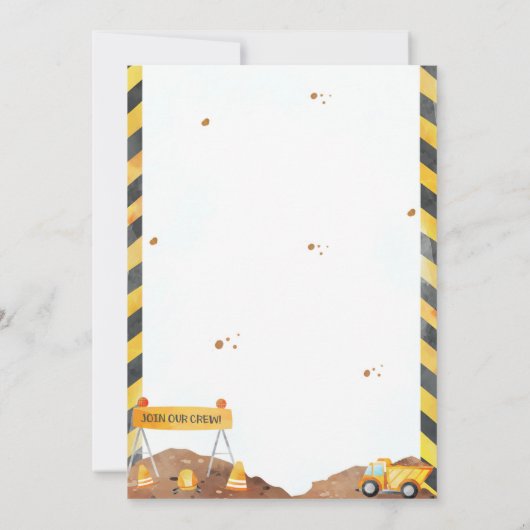 Invitation d'anniversaire de construction invitati (Dos)