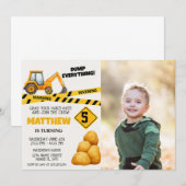 Invitation d'anniversaire de construction Modèles (Devant / Derrière)