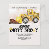 Invitation d'anniversaire de construction modifiab (Devant)