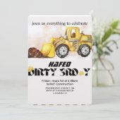 Invitation d'anniversaire de construction modifiab (Debout devant)