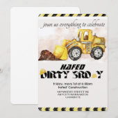 Invitation d'anniversaire de construction modifiab (Devant / Derrière)