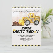 Invitation d'anniversaire de construction modifiab (Debout devant)