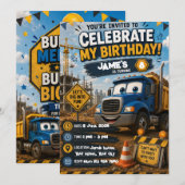 Invitation d'anniversaire de construction modifiab (Devant / Derrière)
