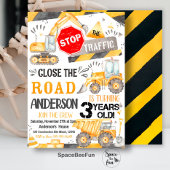 Invitation d'anniversaire de construction pour 3 a