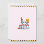 Invitation d'anniversaire de construction pour fil (Dos)