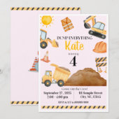 Invitation d'anniversaire de construction pour fil (Devant / Derrière)