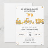 Invitation d'anniversaire de construction simple p (Devant / Derrière)