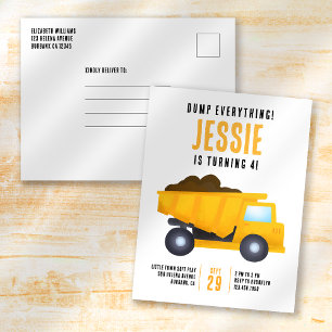 Invitation d'anniversaire de construction 'Tout dé