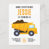 Invitation d'anniversaire de construction 'Tout dé (Devant)