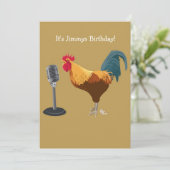 Invitation d'anniversaire de coq (Debout devant)